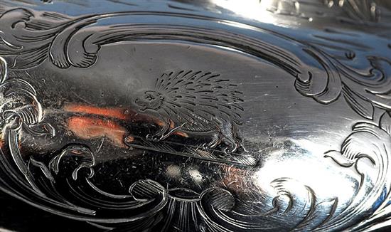 An early Victorian silver two handled sugar bowl, Width (to handles) 8”/204mm Weight 15oz/424grms